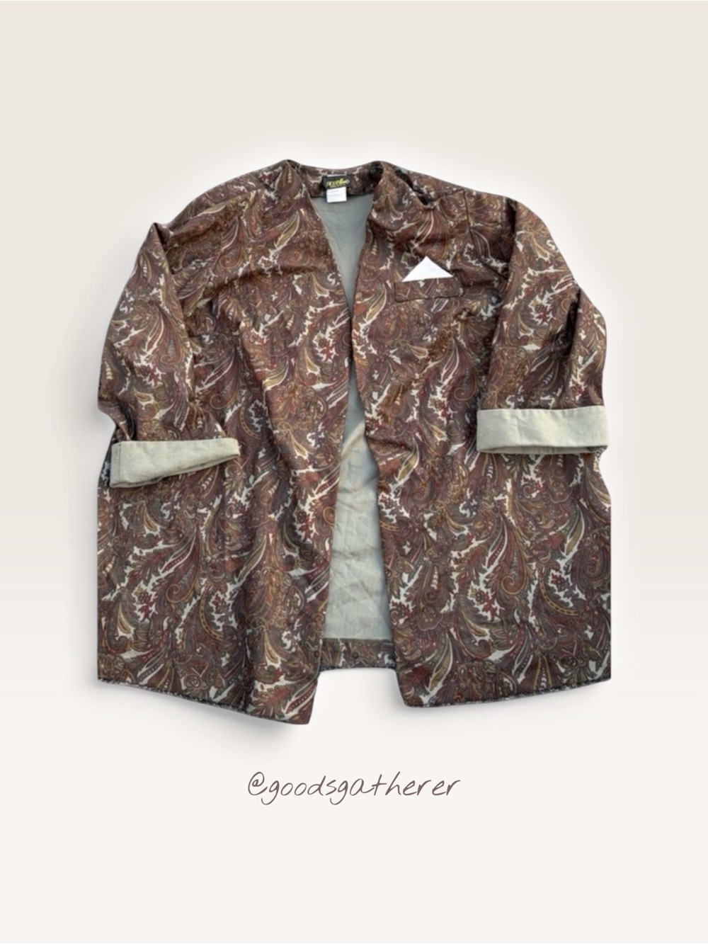 VINTAGE A.S. Elliot Blazer Women’s 22W Paisley Made in USA Plus Size Jacket